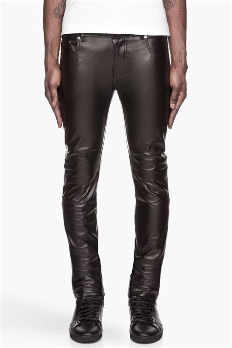 tail pantaloni ysl|ysl leather pants.